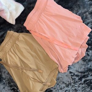 JoyLab Athletic Shorts in Pink and Tan Lightweight Design
